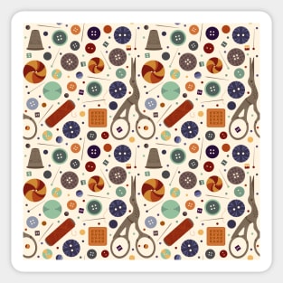 Tailor Shop Seamless Pattern Sticker